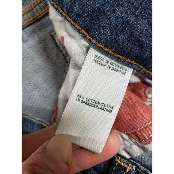 Lucky Brand Jeans Size 12 Womens Blue Stretch Pants Medium Wash Mid Rise Cropped - Picture 4 of 13